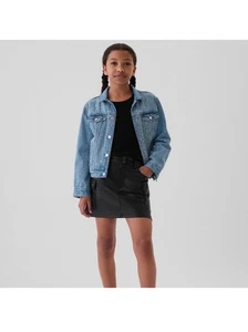 Falda cargo Gap niños niñas negra de cuero vegano talla 14 venta al por menor $45 - Imagen 1 de 6