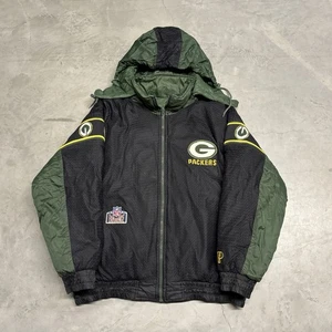 Vintage 90s Green Bay Packers Reversible Pro Player NFL Jacket Mens XL - Picture 1 of 13