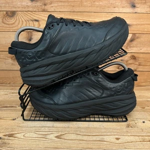 Hoka One One Turnschuhe Herren Größe UK 8 Bondi SR schwarz Leder Arbeit Küche Schuhe - Bild 1 von 13