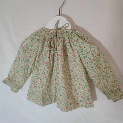 Viyella House Top Blouse Baby Girls Age 12 Months 1 Year 1970s Vintage Queen App - Image 1 of 4