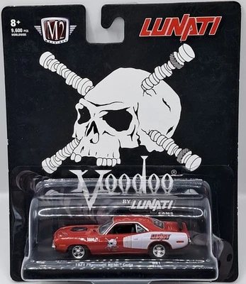M2 1971 Plymouth HEMI Cuda Red Voodoo Lunati Auto Drivers R81 Diecast 1/64 New - Image 1 of 4