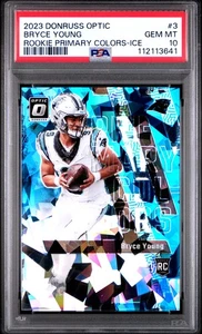Panini Donruss Optic Rookie Primary Colors Bryce Young #3 Ice 2023 PSA 10 - Imagen 1 de 2