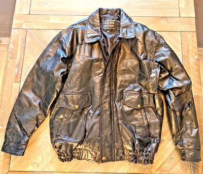 Chaqueta de cuero genuino Napoline Leather Outfitters hecha a mano completamente forrada Foto 1 de 4