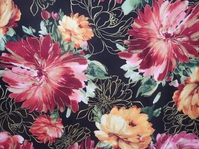 Tela de algodón atemporal grande metálica CM8280 NEGRA 2 yardas completas Foto 1 de 2