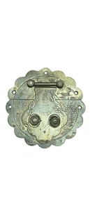Vintage Messing Kofferraum Kasten Riegel Haspel Deko Messingbeschläge Pagode Vogel - Bild 1 von 5