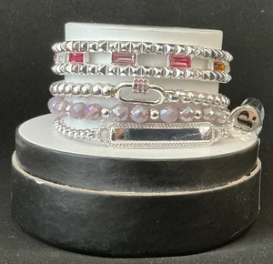 Bomb Party Fall Luxe Stack 2024 “She Works With It All” RBP8345 Silver 4 Stack - Picture 1 of 4