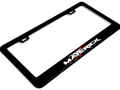 Cubierta de marco de matrícula Maverick | Metal negro | Camión de carreras Ford EE. UU. Foto 1 de 3