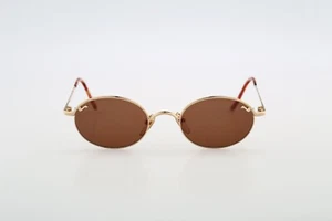 Martine Sitbon 6529 PG, Vintage 90s gold victorian oval sunglasses women NOS - Picture 1 of 10