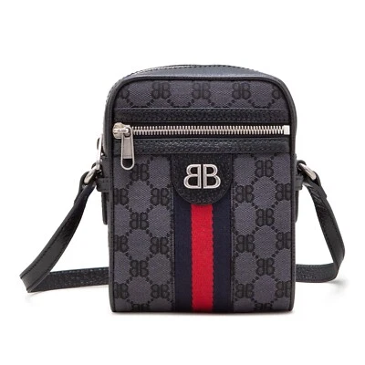 Balenciaga x Gucci Hacker Project Black Monogram Crossbody Bag - Image 1 of 4