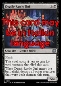 MTG DEATH-RATTLE ONI 13 FOIL EXC - ONI DEL RANTOLO DI MORTE - MAT - MAGIC - Picture 1 of 1