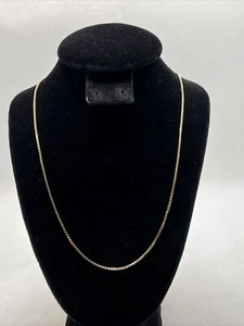 ITALIEN SCHÖNE 14K Gelbgold Box Gliederkette Halskette 20,5" lang 4,5gr. - Bild 1 von 12