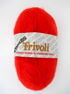 Vintage Reynolds Frivoli Yarn Mohair Wool Nylon Red  90 yards - Picture 1 of 4