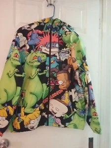 Members Only Nickelodeon RUGRATS Hoodie Jacket Bright multi colors Large - Bild 1 von 8
