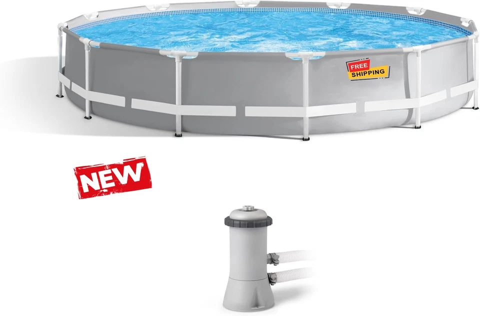 Piscina de 12 x 30 con bomba grande para niños y adultos, de plástico duro, para Foto 1 de 4