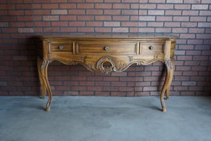 Console Table ~ Country French Entry Table ~ French Provincial Hall Table - Picture 1 of 7