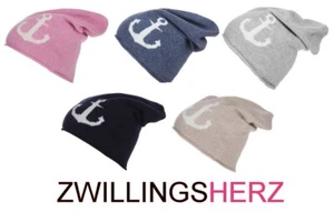 ZWILLINGSHERZ ♥♥ weiche Strick Mütze Beanie ANKER 5% Cashmere Kaschmir NEU - Bild 1 von 7