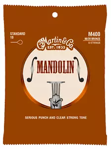 ►SATZ MARTIN MANDOLINENSAITEN = 8 SAITEN—MANDOLINE—BRONZE 010-034 QUALITY M400 ◄ - Bild 1 von 4