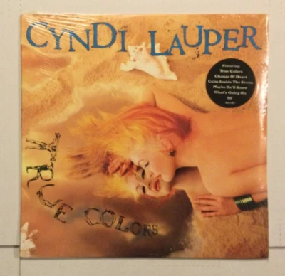 Sealed - Cyndi Lauper - True Colors 1986 Original 1ST Pressing Hype Sticker - Image 1 of 2