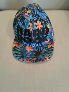 Hard Rock Cafe Orlando Blue Tropical Palm Colorful Floral Baseball Cap Blue B2 - Picture 1 of 3