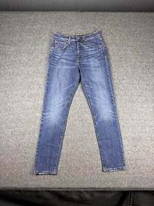 Levis Womens 501 S Jeans 25 Blue Big E Denim Button Fly - Picture 1 of 16
