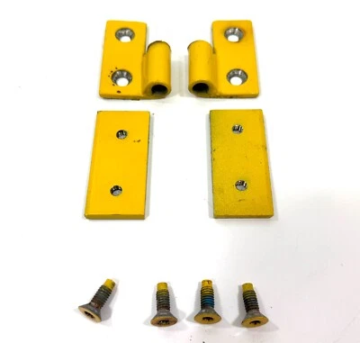 Bisagras de puerta inferior Jeep TJ Wrangler OEM AMARILLO SOLAR (PYH) 97-06 con tornillos Foto 1 de 3