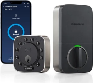 ULTRALOQ Bolt NFC WiFi Smart Lock Keyless Deadbolt + Door Sensor App - NIB - Picture 1 of 9