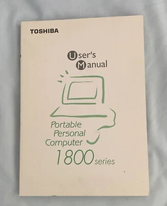 TOSHIBA Portable Personal Computer 1800 Series User's Manual - Picture 1 of 8