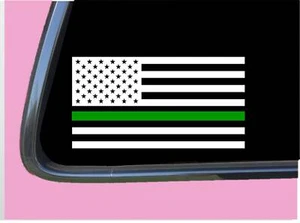 American Flag Green Line bumper sticker decal tp 1164 Military Punisher sniper - Picture 1 of 2