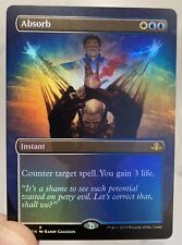 FOIL Absorb (Borderless) , Dominaria Remastered, Magic The Gathering , MTG , NM