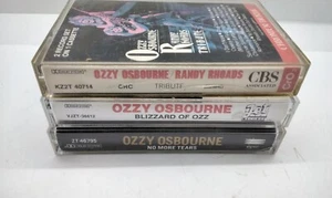 Ozzy Osbourne Randy Tribute No More Tears Blizzard Of Ozz 3 Cassette Lot - Picture 1 of 5