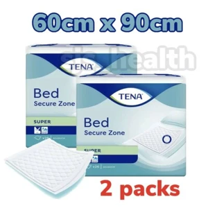 TENA Bed Super 60cm x 90cm Case Saver 2 Packs of 26 bed pad sheet protector - Picture 1 of 4