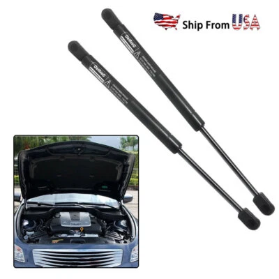 2x Para Infiniti G25 G35 G37 2007-2013 Capó Delantero Elevador Soportes Amortiguadores Gas Puntales Foto 1 de 4