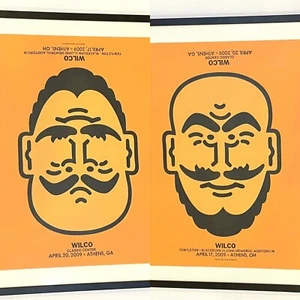 WILCO Athens GA or OH 2009 Optical Illusion Ambiguous Art Concert Poster Framed - Picture 1 of 8