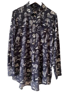 Next blau & weiß elegantes Oversize Shirt Country Scenes Größe 12 - Bild 1 von 7