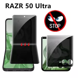 Weiche Anti-Spion Hydrogel Folie Motorola RAZR 60 Ultra 2025 Sichtschutz Displayschutzfolie - Bild 1 von 16