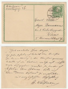 ADOLF KAUFMANN (1848 -1916) - orig. Autogramm - Postkarte - 1909 - signed - Picture 1 of 3