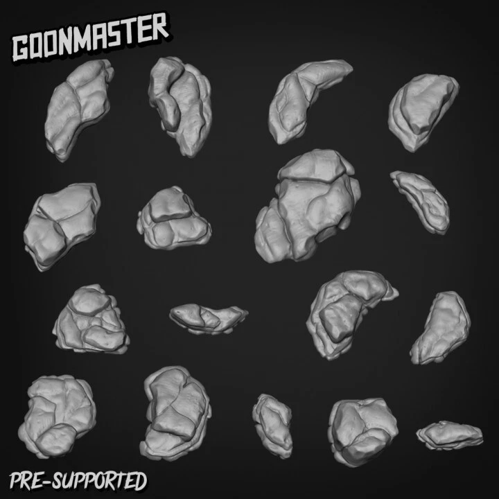 Round Rocks - Basing Kit/ Basing Bits/ Tufts/ Model Scenery/ Goon Master
