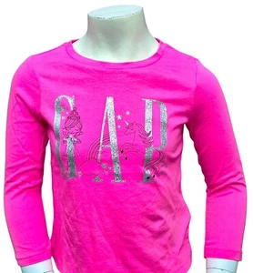 GAP Kinder Mädchen rosa Regenbogen Fee Einhorn Baumwolle Langarm T-Shirt UVP 12,99€ - Bild 1 von 4