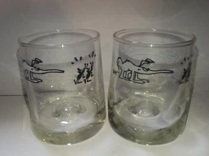 BC Comics Ice Age Lowball Rocks Glass J Hart Aardvark Anteater Ants Set of 2 - Picture 1 of 4