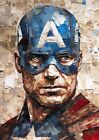 Taille A3 - Affiche imprimée art mural décoration intérieure Captain America