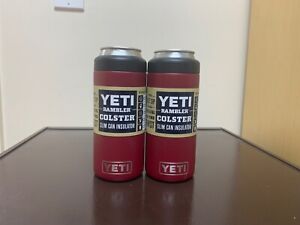 Yeti Rambler 12oz Colster Slim Can Harvest Red - Set of 2 - New -Free Shipping