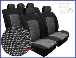 Tailored Full Set Seat Covers For Renault Scenic II 5 seater 2003 - 2009  (BW)