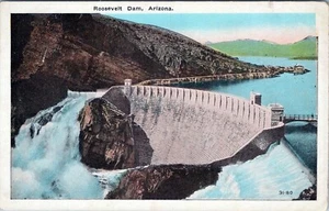 Roosevelt Dam Arizona Postcard 91-80 Unposted - Picture 1 of 2