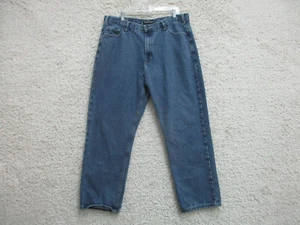 Jeans Real Ranch 40x32 (se adapta a 38x30) para hombre azul denim pierna recta lavado oscuro trabajo - Imagen 1 de 12