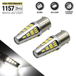 2018 1157 x 2 High Power LED 6000K White Front Turn Signal Light Bulbs - Picture 1 of 8