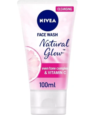 New Nivea Face Wash Cleanser Natural Glow 100 ml | Free Shipping Worldwide - Image 1 of 4
