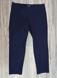 NWT - Eileen Fisher Washable Crepe Stretch Slim Ankle w/Yoke Pants Blue Sz PM - Picture 1 of 6