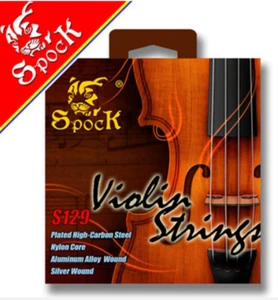 Spock S129 4/4 Full Size High Carbon Steel Nylon Core Violin String Set - Photo 1/4