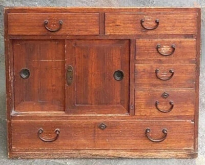 Antigüedades Japonesas TAISHO-SHOWA Retro Pecho Pequeño MAKURA-TANSU CHOBA-DANSU Foto 1 de 4