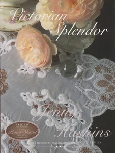 VICTORIAN SPLENDOR Book & CD Jenny Haskins Machine Embroidery PIANO SHAWL - Foto 1 di 3